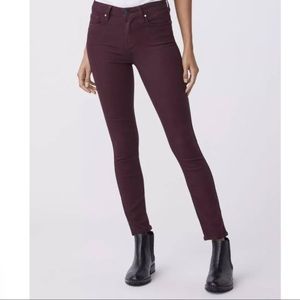 NEW W TAGS! Paige, deep piurple Horton Ankle Jeans, high rise skinny, size 27.
